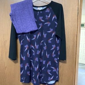 LuLaRoe leggings Randy top
